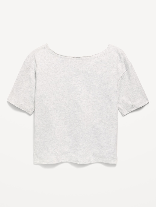 Image number 2 showing, Off-Shoulder Graphic T-Shirt for Girls