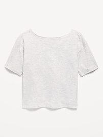 Image number 2 showing, Off-Shoulder Graphic T-Shirt for Girls