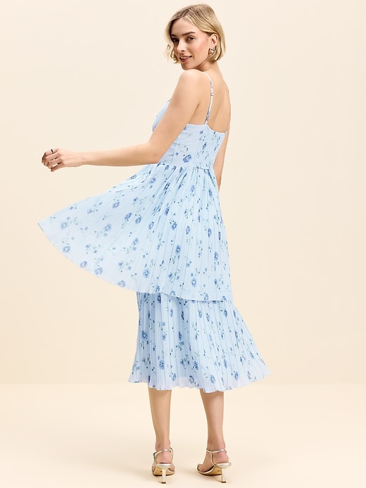 Image number 2 showing, The Occasion by Old Navy Pleated Fit & Flare Midi Dress