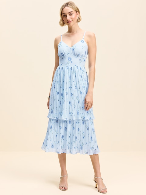 The Occasion by Old Navy Pleated Fit & Flare Midi Dress