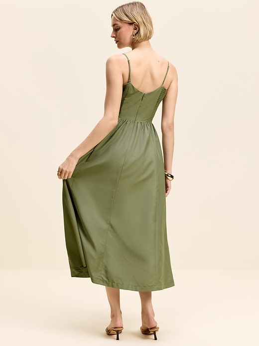 Image number 2 showing, The Occasion by Old Navy Fit & Flare Sleeveless Taffeta Midi Dress