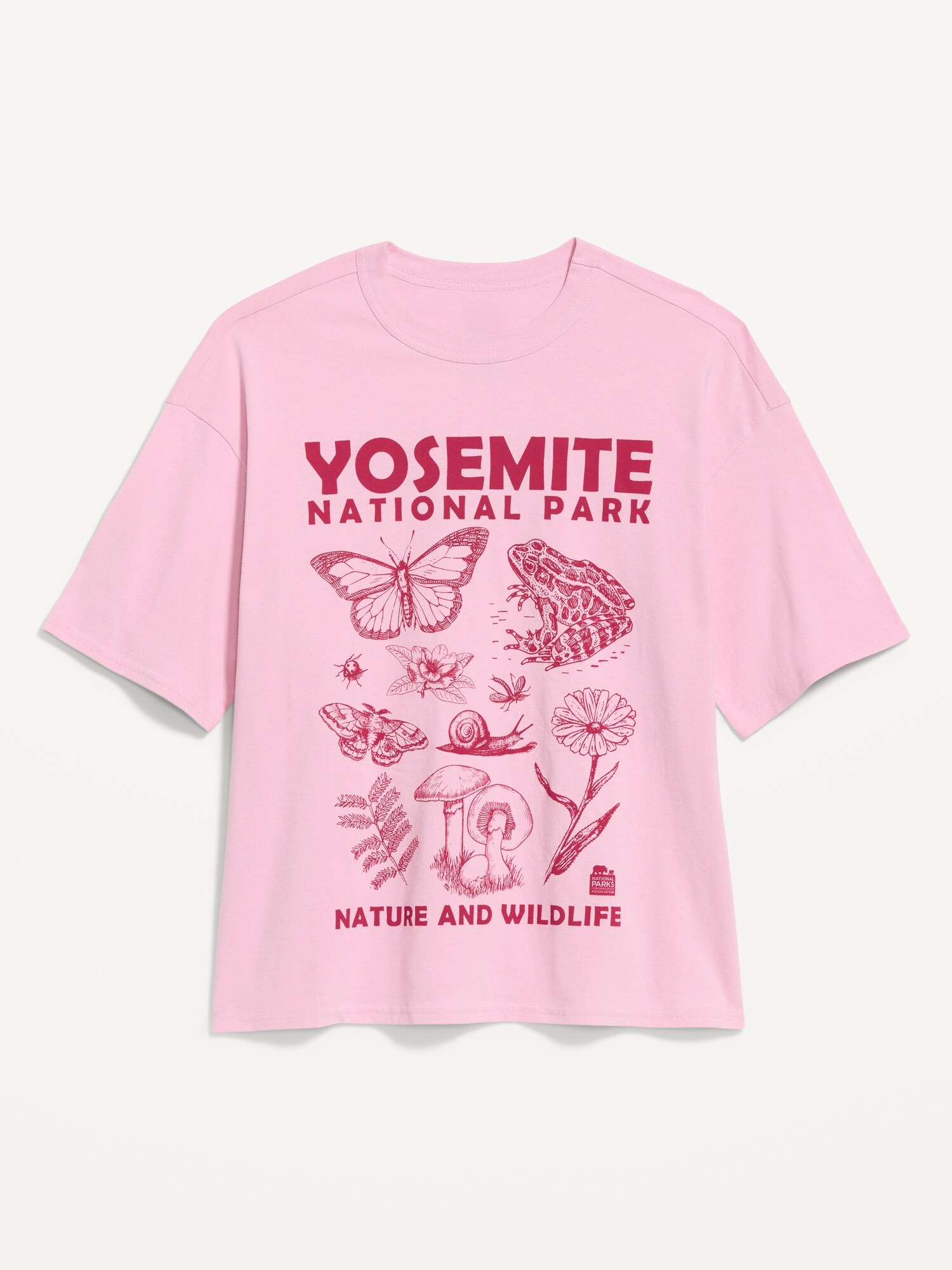 Женская футболка Old Navy Yosemite National Park Crew-Neck Oversized T-Shirt, цвет: Bergamot — фото 5