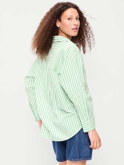 Image number 2 showing, Oversized Button-Down Boyfriend Shirt