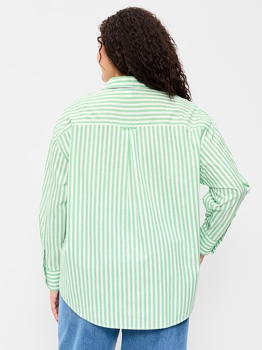 Image number 8 showing, Oversized Button-Down Boyfriend Shirt