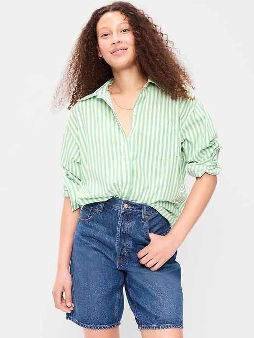 Image number 4 showing, Oversized Button-Down Boyfriend Shirt
