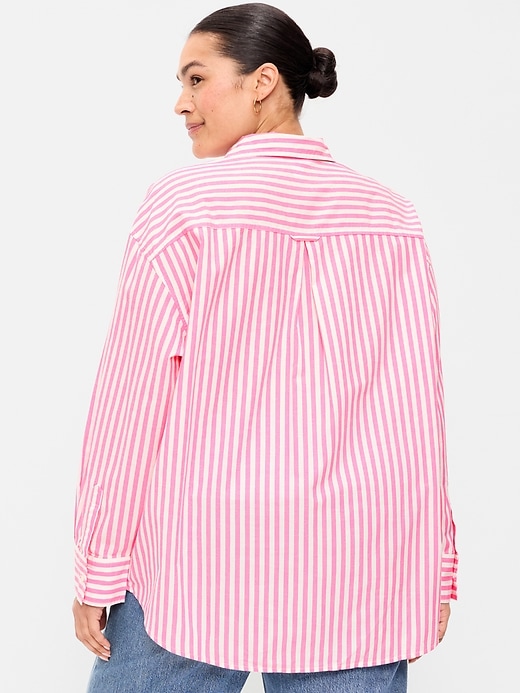 Image number 8 showing, Oversized Button-Down Boyfriend Shirt