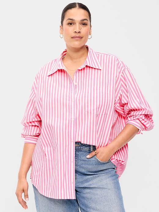 Image number 7 showing, Oversized Button-Down Boyfriend Shirt
