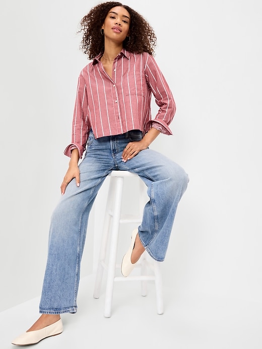 Image number 3 showing, Cropped Button-Down Shirt