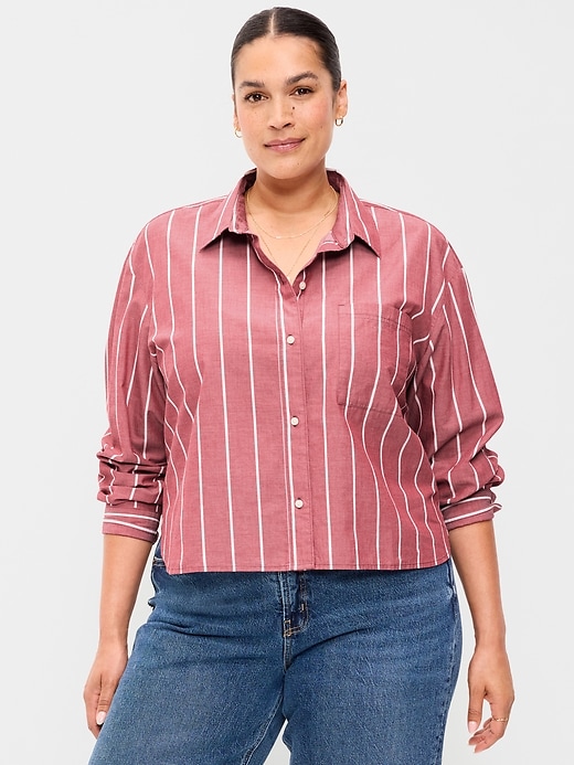 Image number 7 showing, Cropped Button-Down Shirt