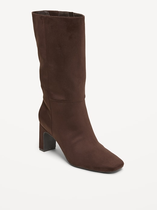 Image number 1 showing, Mid-Calf Square-Toe Boot for Women