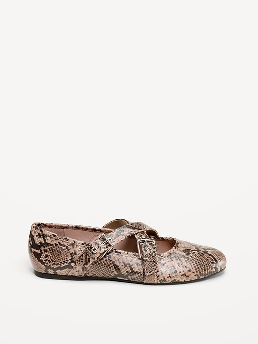 Image number 3 showing, Buckle-Strap Mary Jane Ballet Flats for Women