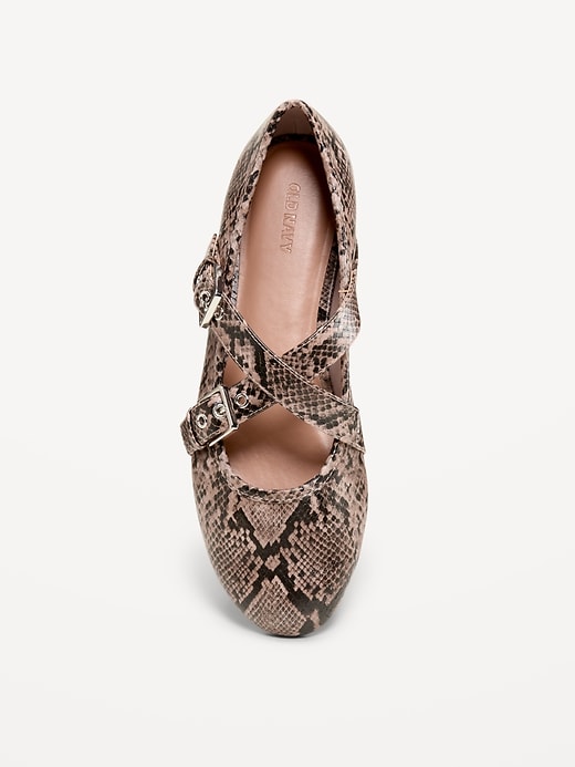 Image number 2 showing, Buckle-Strap Mary Jane Ballet Flats for Women