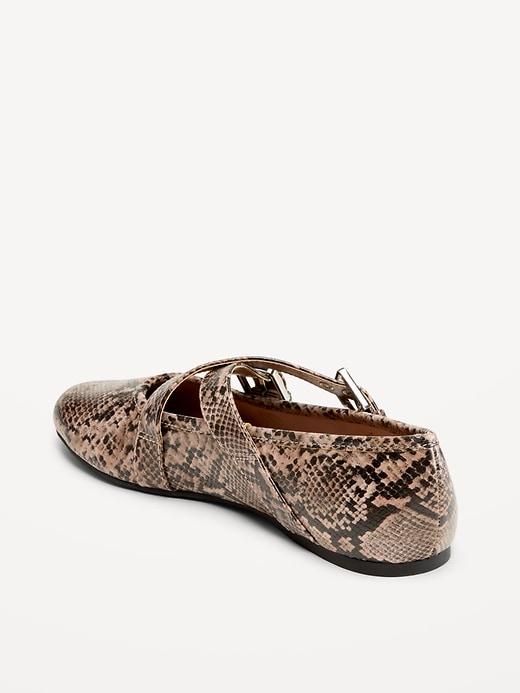 Image number 4 showing, Buckle-Strap Mary Jane Ballet Flats for Women