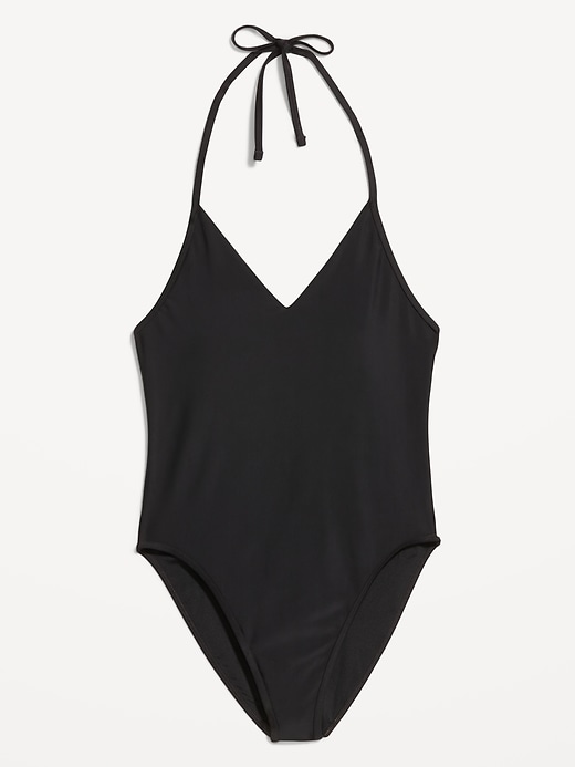 Image number 4 showing, V-Neck Halter Swimsuit