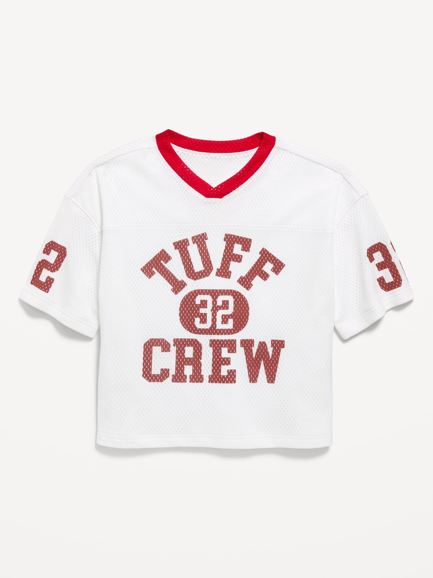 Oversized Mesh Graphic Football T-Shirt for Boys