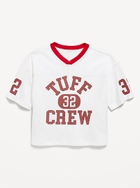 Image number 1 showing, Oversized Mesh Graphic Football T-Shirt for Boys
