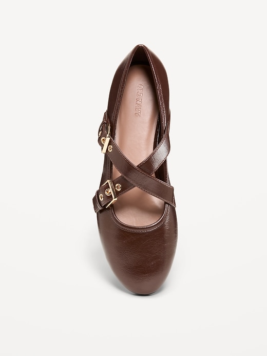 Image number 2 showing, Buckle-Strap Mary Jane Ballet Flats for Women