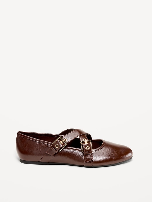 Image number 3 showing, Buckle-Strap Mary Jane Ballet Flats for Women