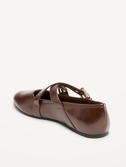 Image number 4 showing, Buckle-Strap Mary Jane Ballet Flats for Women