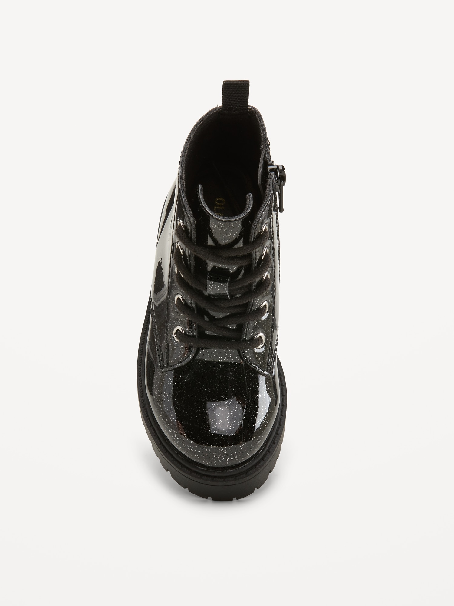 Glitter Side-Zip Combat Boots for Toddler Girls