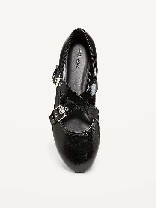 Image number 3 showing, Buckle-Strap Mary Jane Ballet Flats for Women