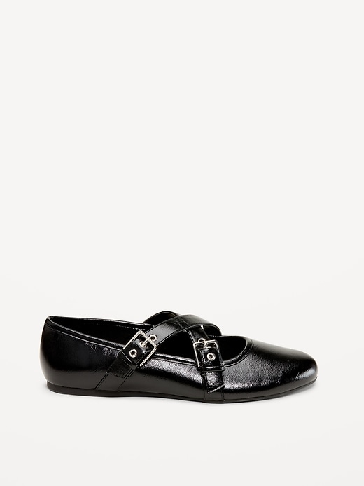 Image number 4 showing, Buckle-Strap Mary Jane Ballet Flats for Women
