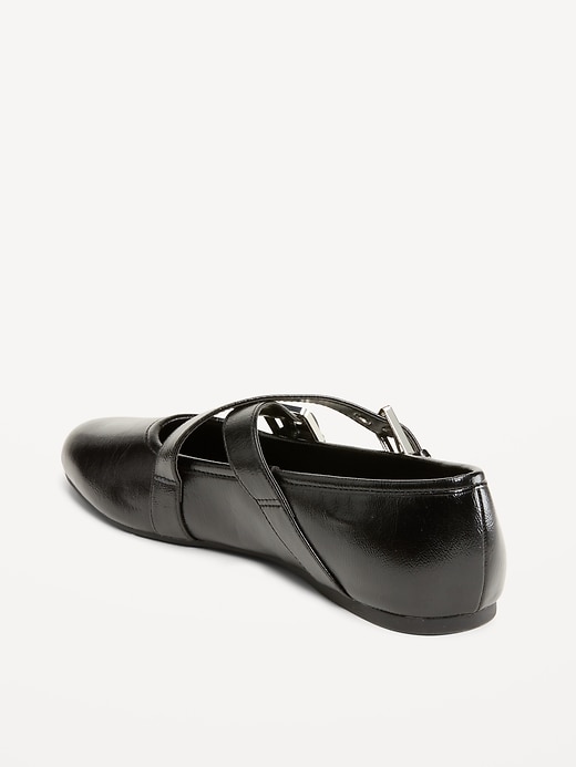 Image number 5 showing, Buckle-Strap Mary Jane Ballet Flats for Women