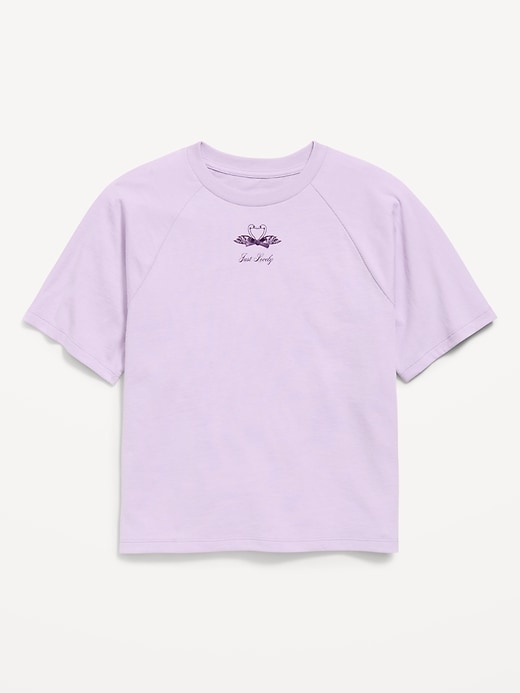 Image number 1 showing, Oversized Short-Sleeve Graphic T-Shirt for Girls