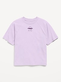 Image number 1 showing, Oversized Short-Sleeve Graphic T-Shirt for Girls
