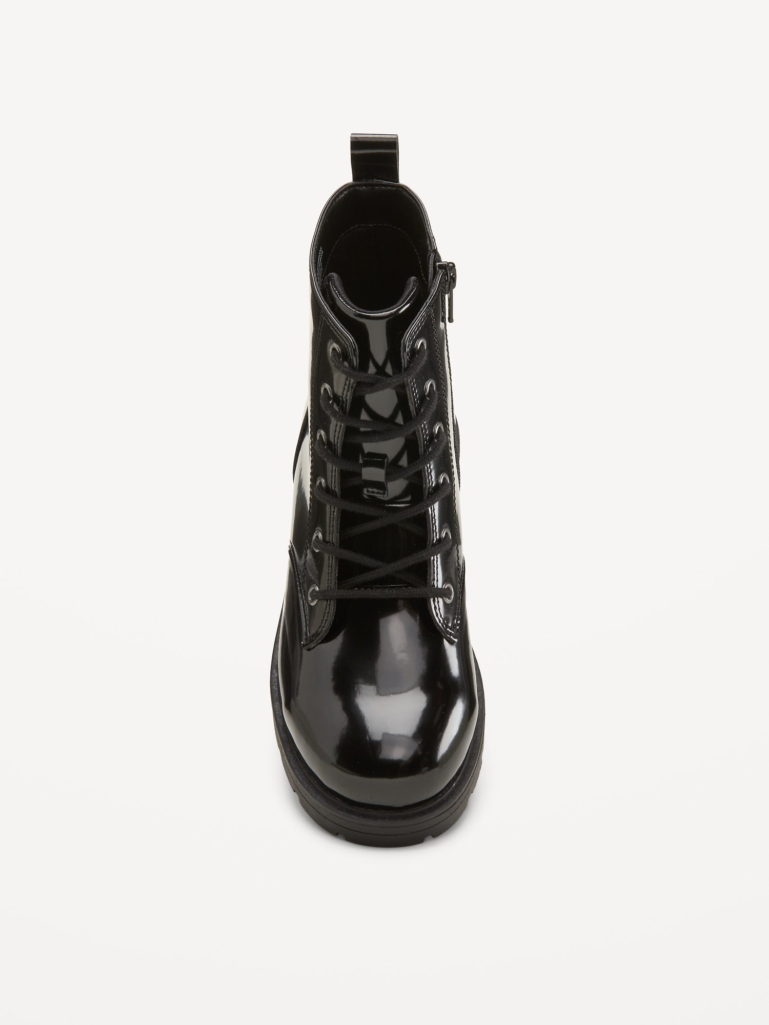 Faux-Leather Lace-Up Combat Boots for Girls