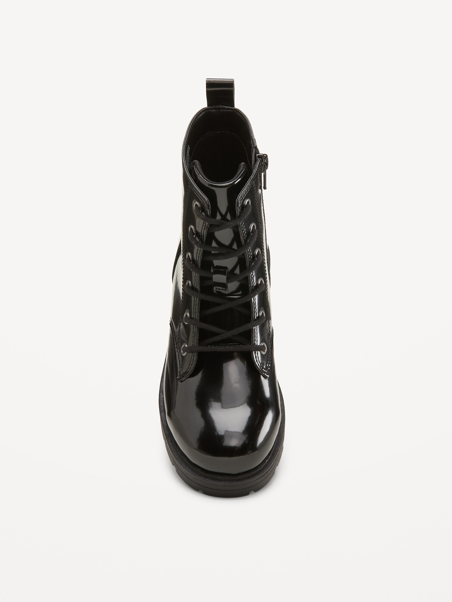 Ботинки Old Navy Faux-Leather Lace-Up Combat Boots для девочек, цвет: Чёрный — фото 2