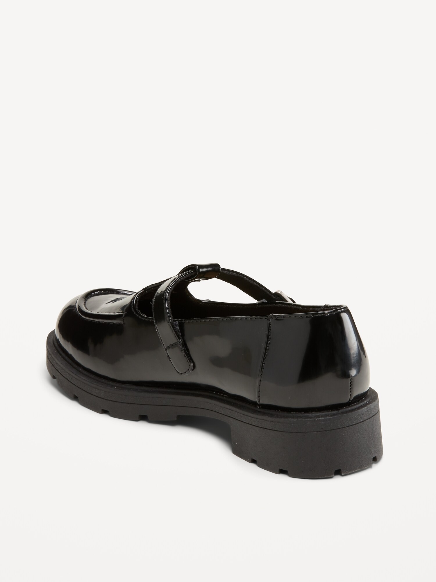 Обувь Old Navy Shiny Faux-Leather Mary Jane Shoes для девочек, цвет: Чёрный — фото 4
