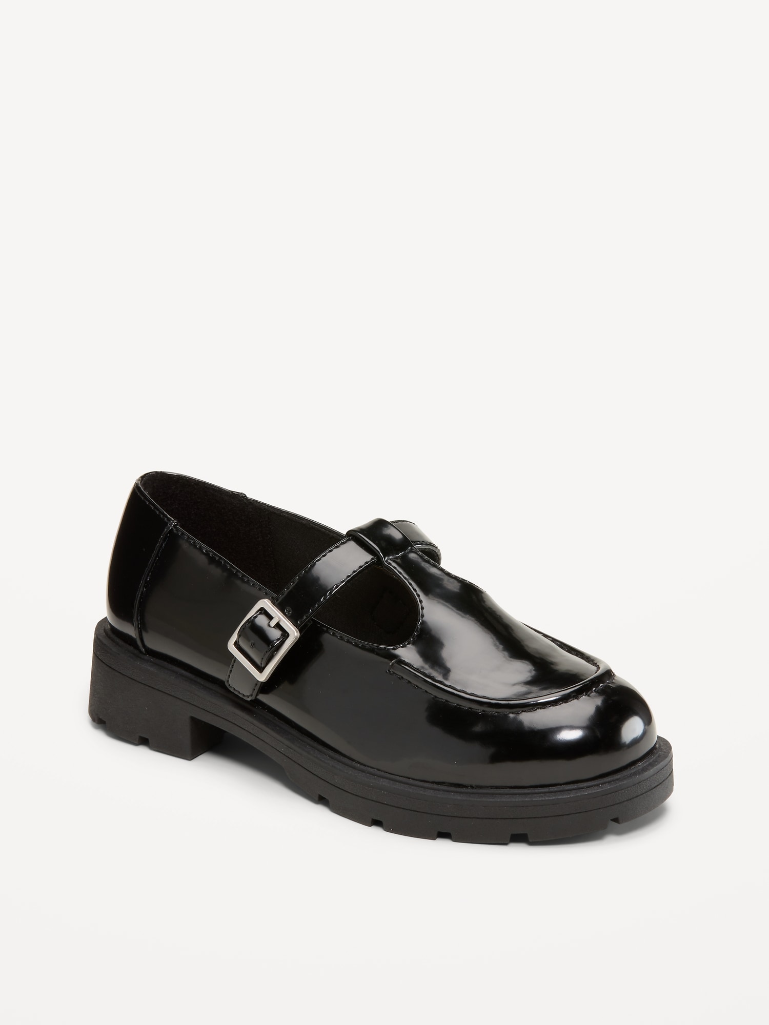 Shiny Faux-Leather Mary Jane Shoes for Girls