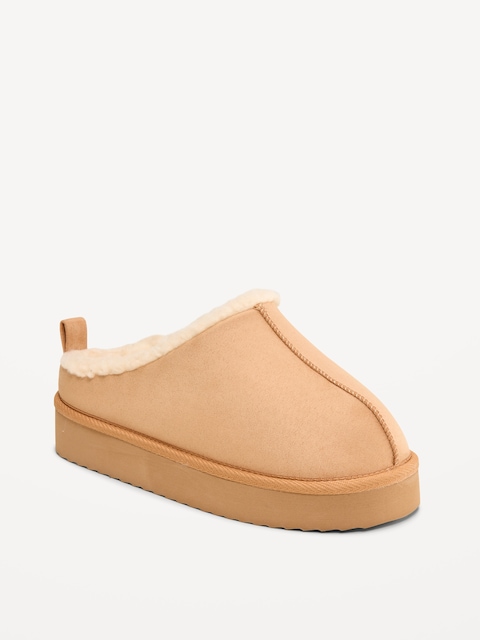 Faux-Suede Platform Mule Slippers for Girls