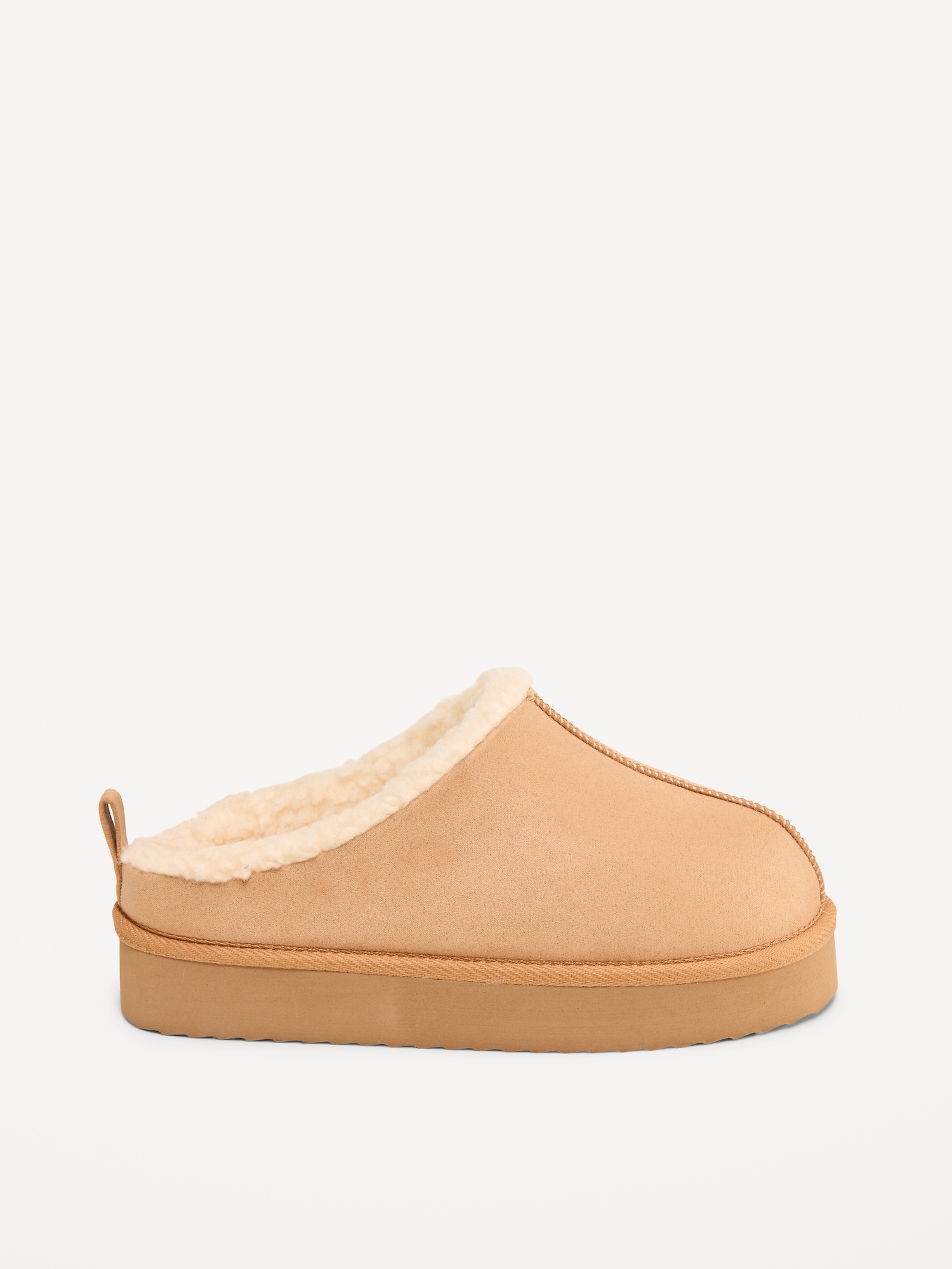 Faux-Suede Platform Mule Slippers for Girls