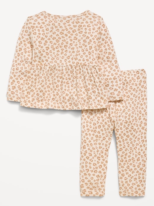 Image number 2 showing, Long-Sleeve Pointelle-Knit Top and Pants Set for Baby