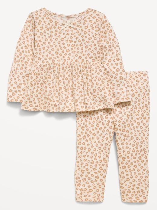 Image number 3 showing, Long-Sleeve Pointelle-Knit Top and Pants Set for Baby