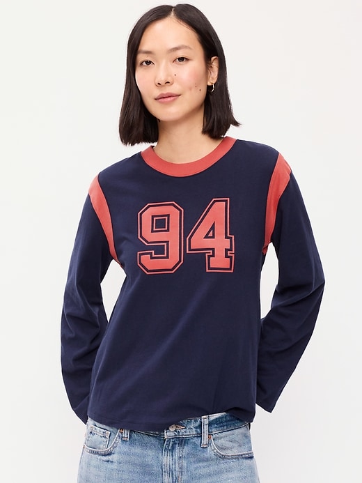 Image number 1 showing, EveryWear Long-Sleeve Graphic T-Shirt