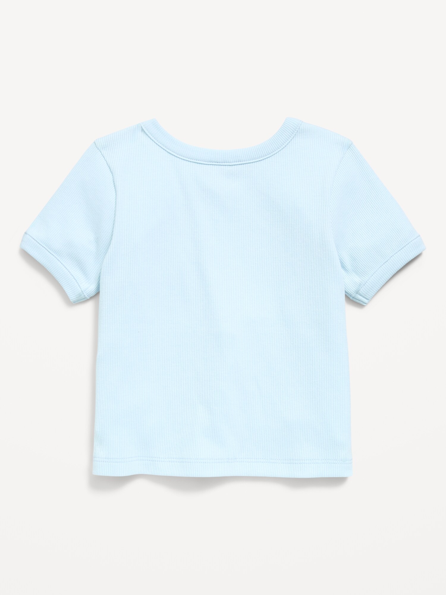 Детская футболка Old Navy Short-Sleeve Ringer Graphic T-Shirt for Toddler Girls, цвет: Синий — фото 2
