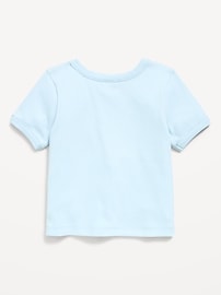 Image number 2 showing, Short-Sleeve Ringer Graphic T-Shirt for Toddler Girls