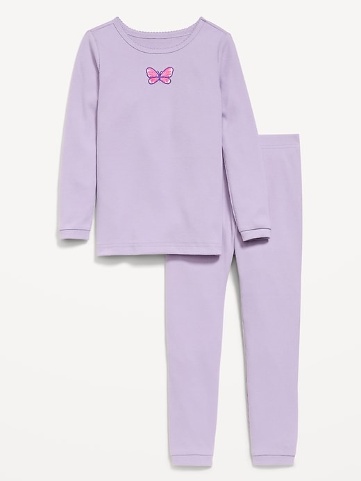 Image number 1 showing, Snug-Fit Graphic Pajama Set for Girls