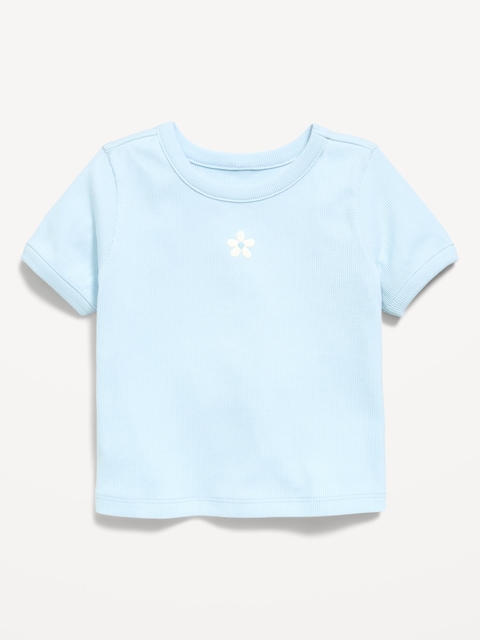 Short-Sleeve Ringer Graphic T-Shirt for Toddler Girls