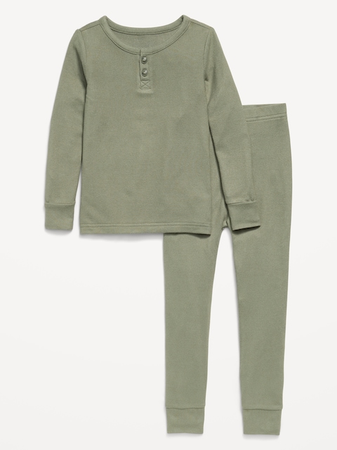 SoftMode Snug-Fit Henley Pajama Set for Toddler & Baby