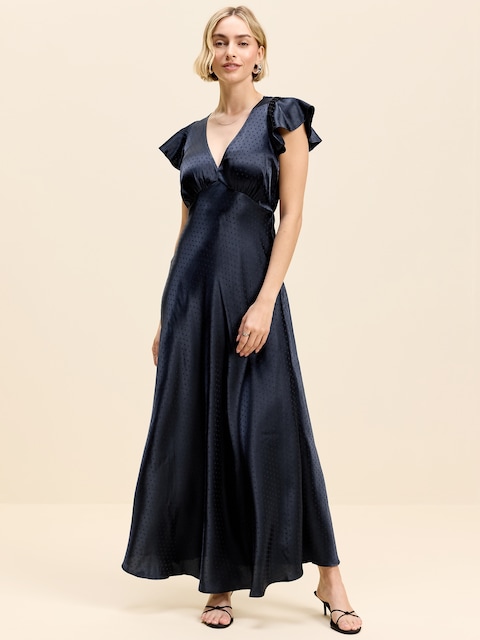 The Occasion by Old Navy Satin Flutter-Sleeve Maxi Dress