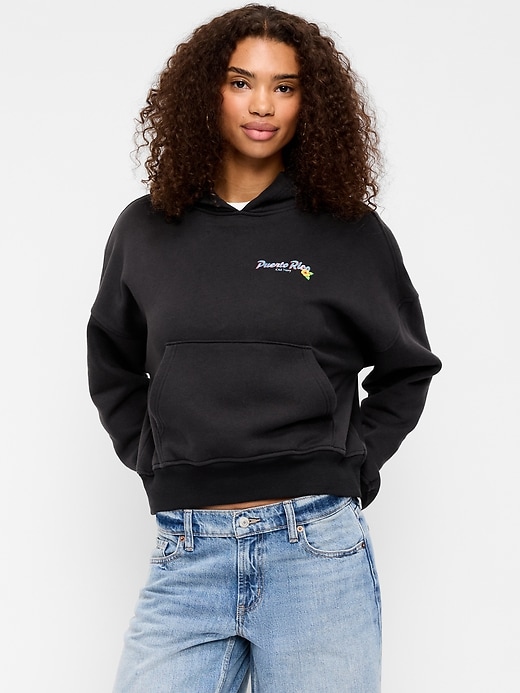Image number 1 showing, Oversized Pullover Graphic Hoodie Sweatshirt