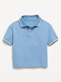 Image number 1 showing, Oversized Short-Sleeve Pique Polo Shirt for Toddler Boys