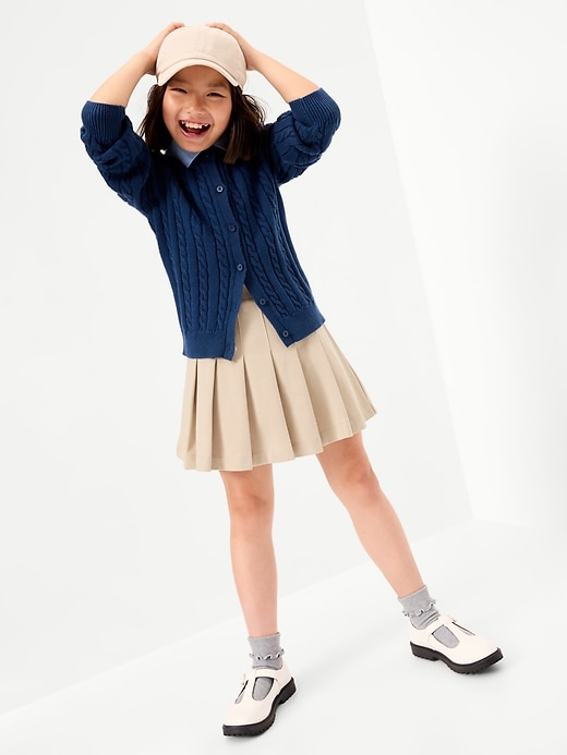 Image number 3 showing, School Uniform Ponte-Knit Pleated Skort for Girls