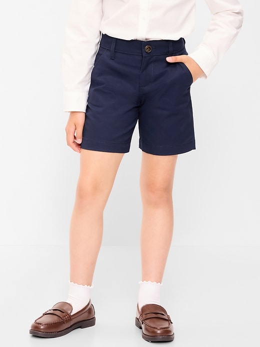 Image number 1 showing, School Uniform Twill Bermuda Shorts for Girls