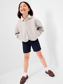 Image number 3 showing, School Uniform Twill Bermuda Shorts for Girls