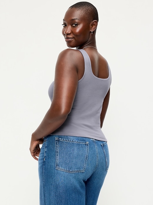 Image number 6 showing, Hug Double-Layer Scoop-Neck Tank Top